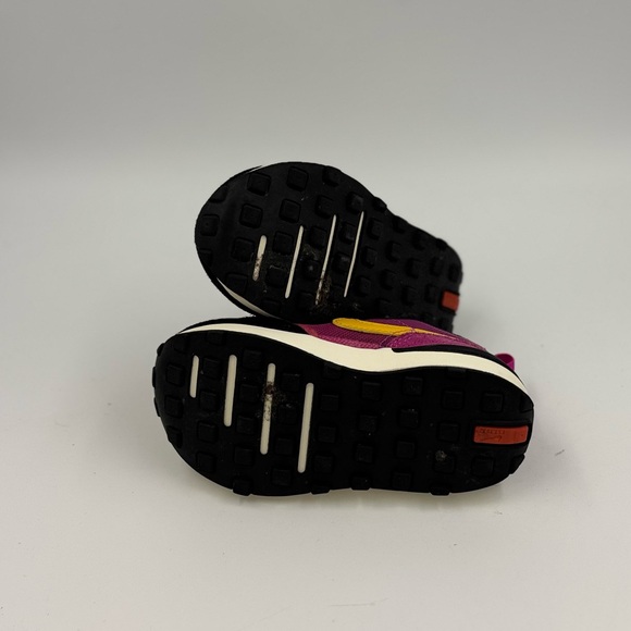 Nike Kids Waffle One DC0479-600 Lace Up Low Top Pink Gold Running Size 7c - Picture 3 of 6